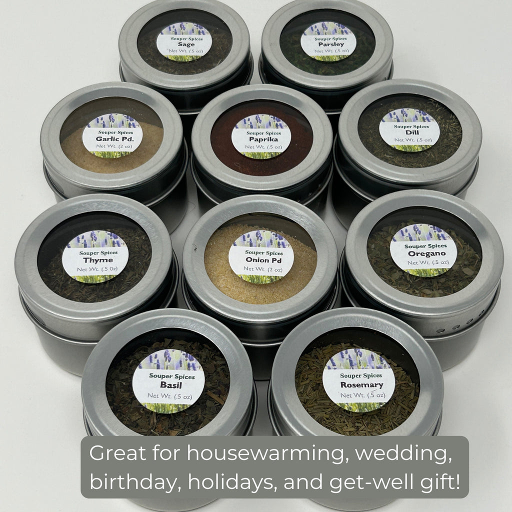 magnetic spice jars for housewarming, wedding, Christmas