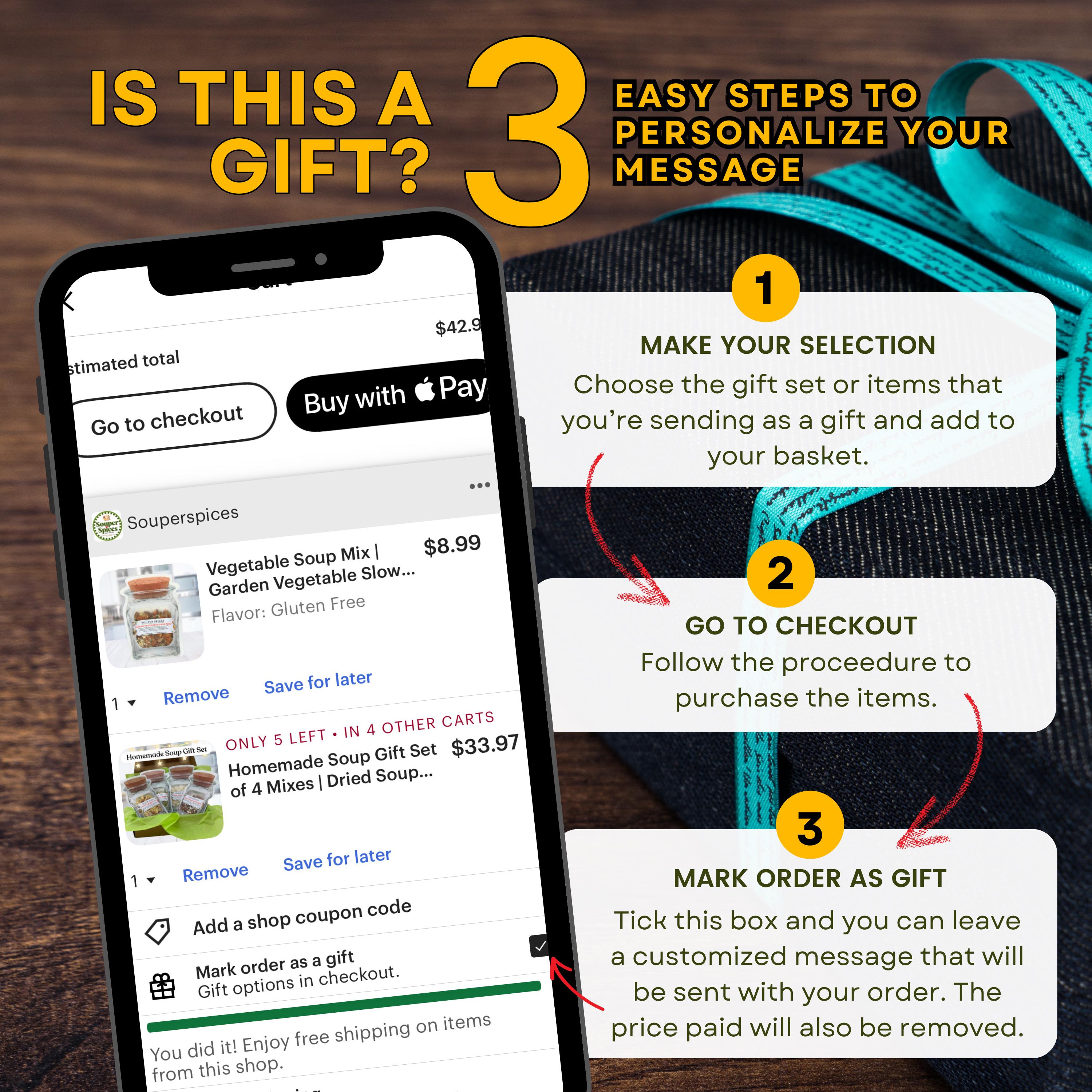 a picture of a cell phone and a bag with the text is this a gift