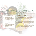 Homemade Minestrone Soup Mix, Healthy Easy Crockpot Stovetop Meal, Comfort Food Low Sodium Vegan Dinner, Great Gift Dry Soup Mix, Crockpot