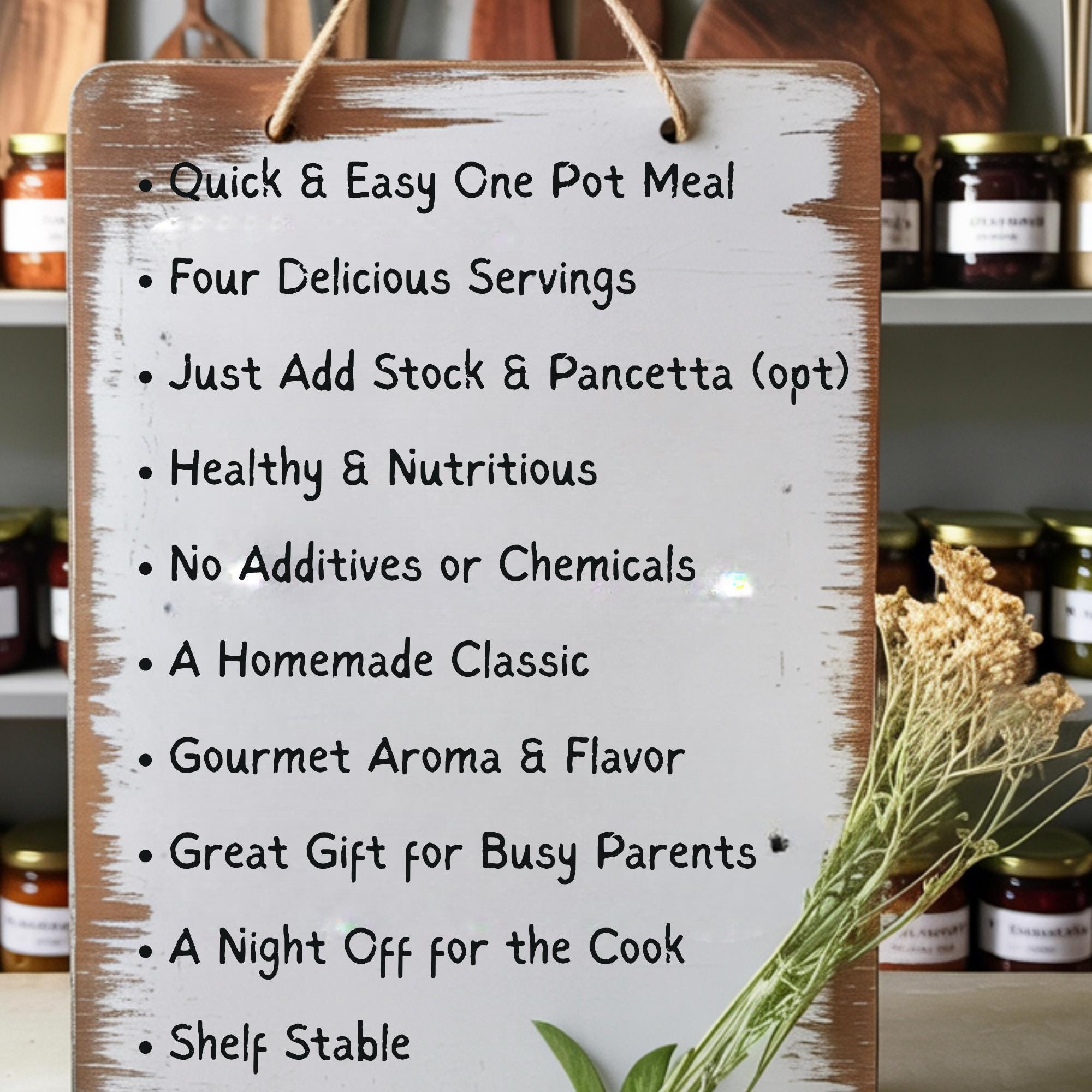 Homemade Minestrone Soup Mix, Healthy Easy Crockpot Stovetop Meal, Comfort Food Low Sodium Vegan Dinner, Great Gift Dry Soup Mix, Crockpot