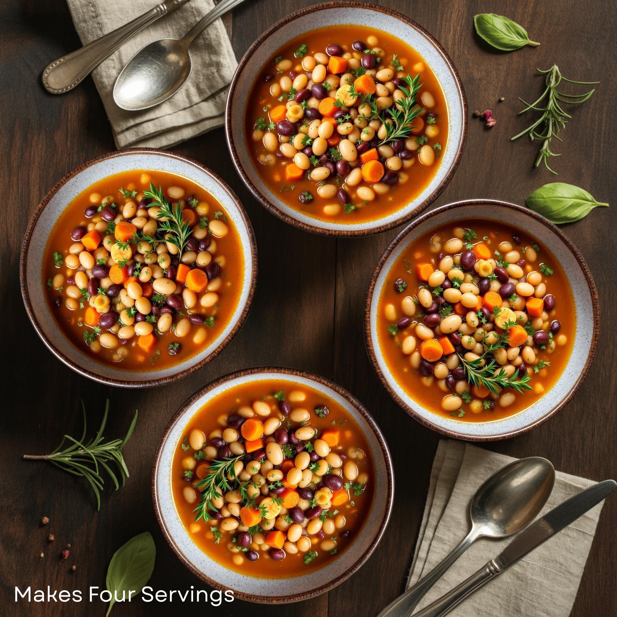 Homemade Pasta Fagioli Soup Mix, Easy Vegan Crockpot Meal, Low Sodium One-Pot Dinner, Comfort Food Gift, Slow Cooker Dinner, Gift for GF