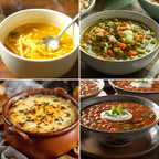 Homemade Soup Gift Basket of 4 Mixes - 4+ Servings Each | Great for Busy Families, Seniors, Thinking of You, Get Well Soon Happy Birthday