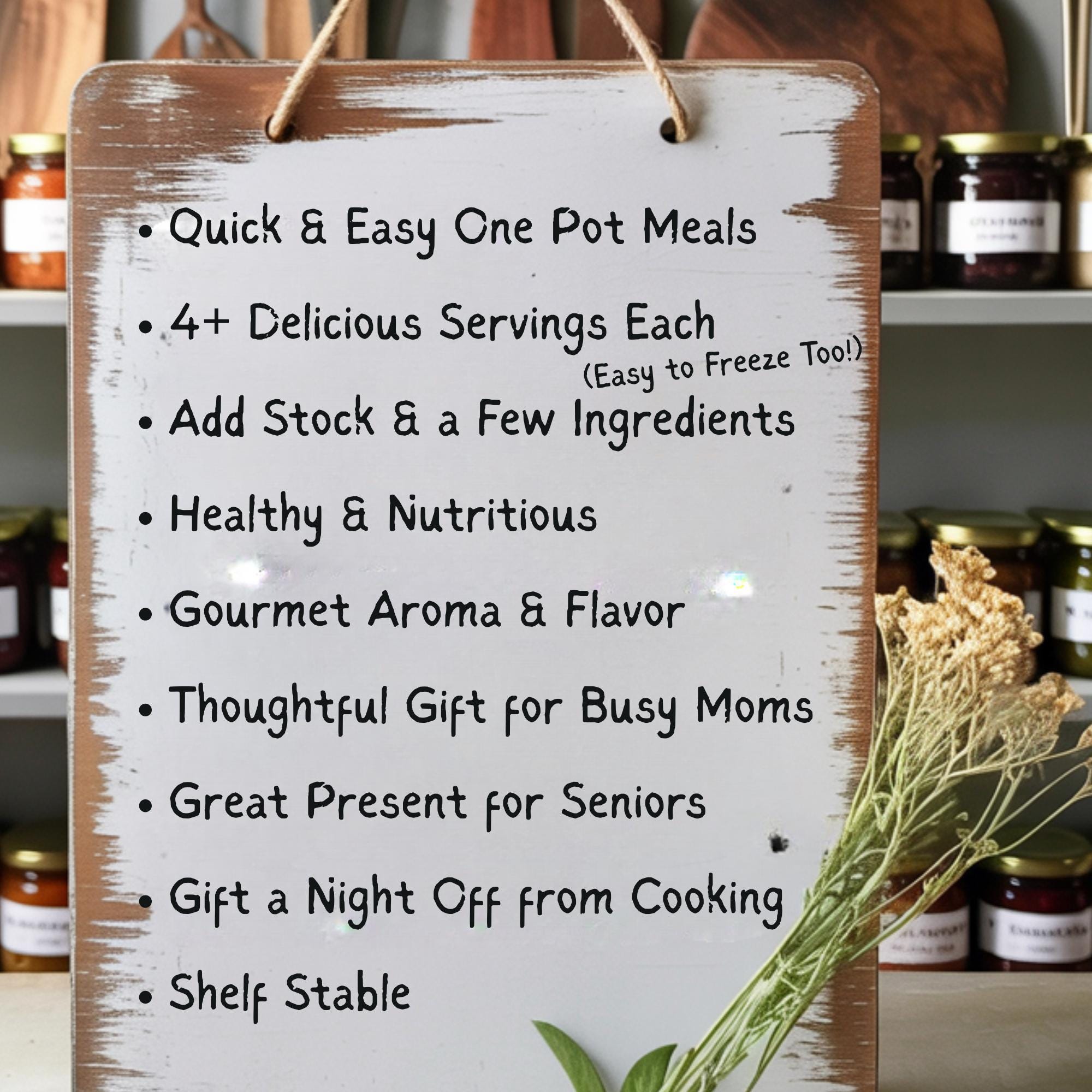 Homemade Soup Gift Basket of 4 Mixes - 4+ Servings Each | Great for Busy Families, Seniors, Thinking of You, Get Well Soon Happy Birthday