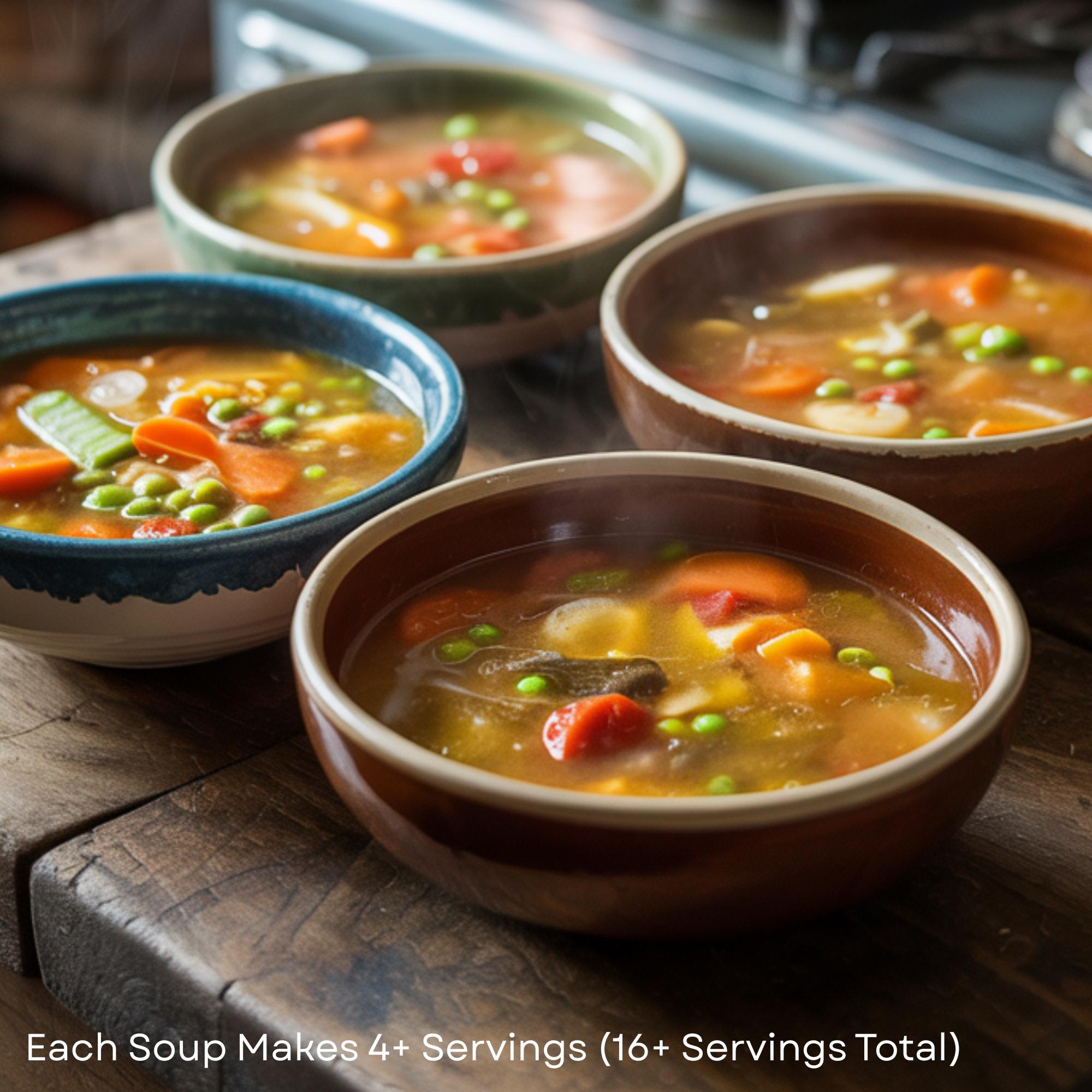 Housewarming Soup Gift Basket of 4 Mixes - 4+ Servings Each | Great Gift for New Homeowners, New Home Party, House Blessing, New House Gift