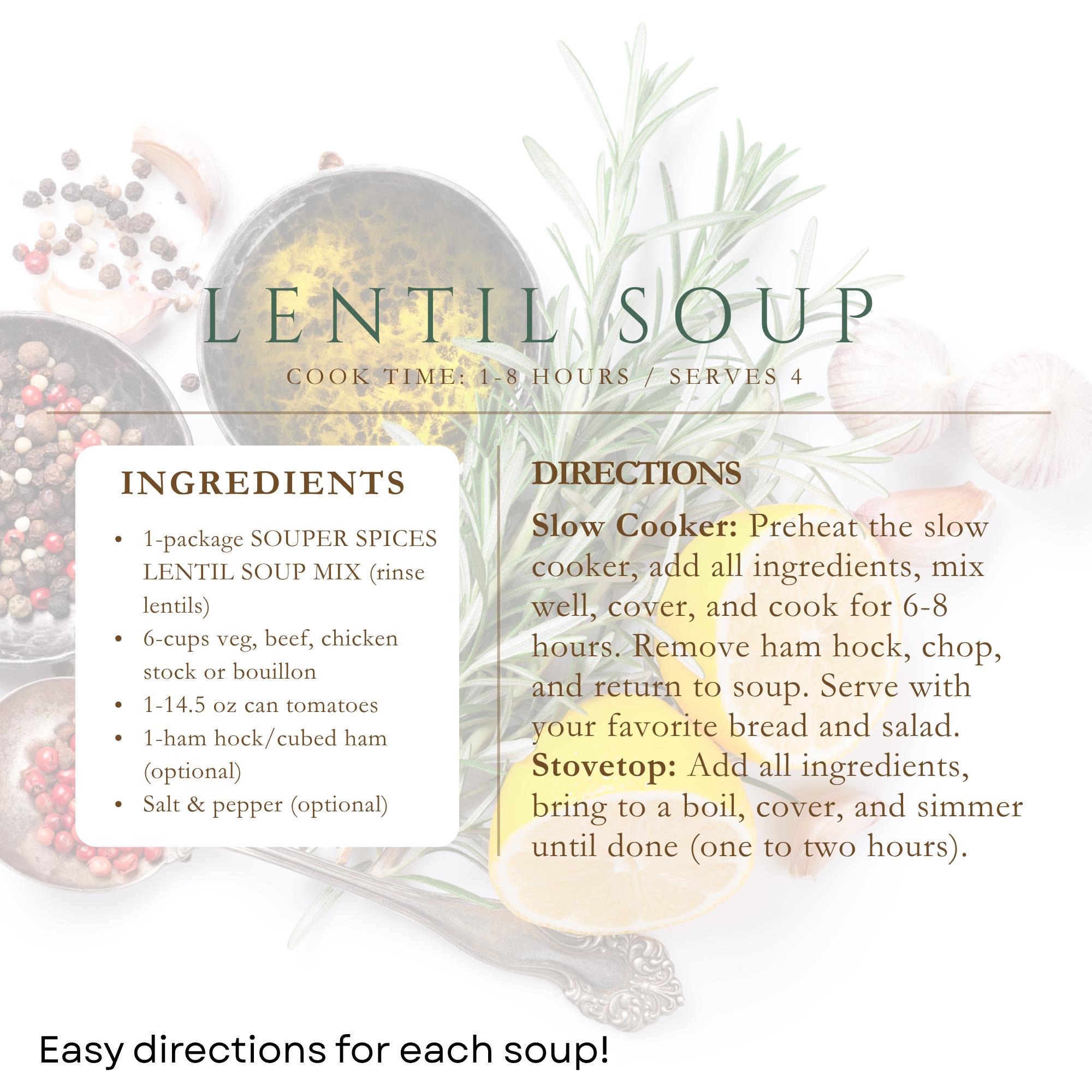 Crockpot Soup Gift Basket - Each Soup Serves 4+, Gourmet Food Gift for Busy Moms, Easy Meal Prep, Thank You, Birthday, Get Well, Slow cooker