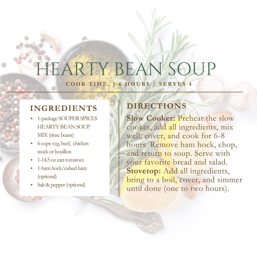Hearty Dried Beans Soup Mix, Easy Homemade Dinner, Healthy Crockpot Vegan Meal, Quick Prep for Busy Moms, Great Gift, One Pot Meal