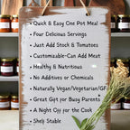 Hearty Dried Beans Soup Mix, Easy Homemade Dinner, Healthy Crockpot Vegan Meal, Quick Prep for Busy Moms, Great Gift, One Pot Meal