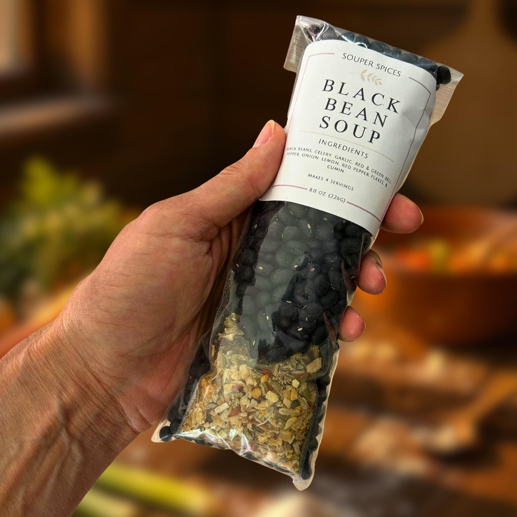 Black Bean Soup Mix, Crockpot One Pot Meal, Gluten Free Vegan Vegetarian, Easy Gourmet Healthy Dinner, Low Sodium Comfort Food, Gift for Her