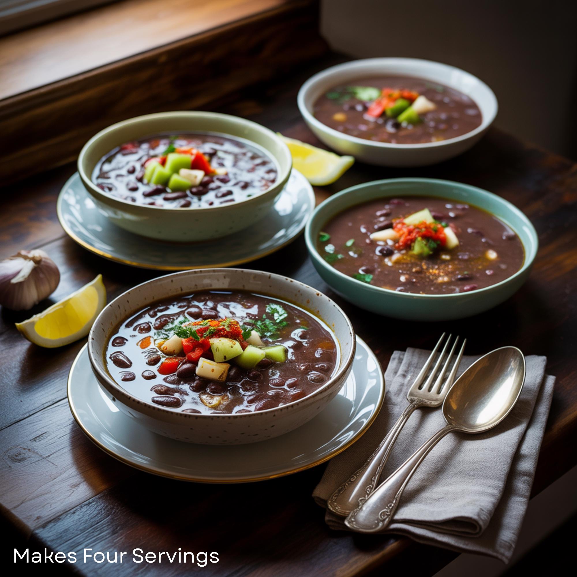 Black Bean Soup Mix, Crockpot One Pot Meal, Gluten Free Vegan Vegetarian, Easy Gourmet Healthy Dinner, Low Sodium Comfort Food, Gift for Her