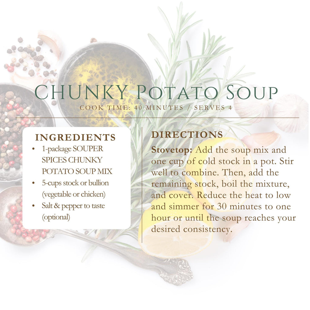 Homemade Chunky Potato Soup Mix, Healthy Easy Family Dinner, Comfort Food Meal Prep, Quick Stovetop Meal, Great Gift Idea, Gluten Free Food