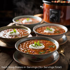 Homemade Soup Gift Basket of 4 Mixes - 4+ Servings Each | Great for Busy Families, Seniors, Thinking of You, Get Well Soon Happy Birthday