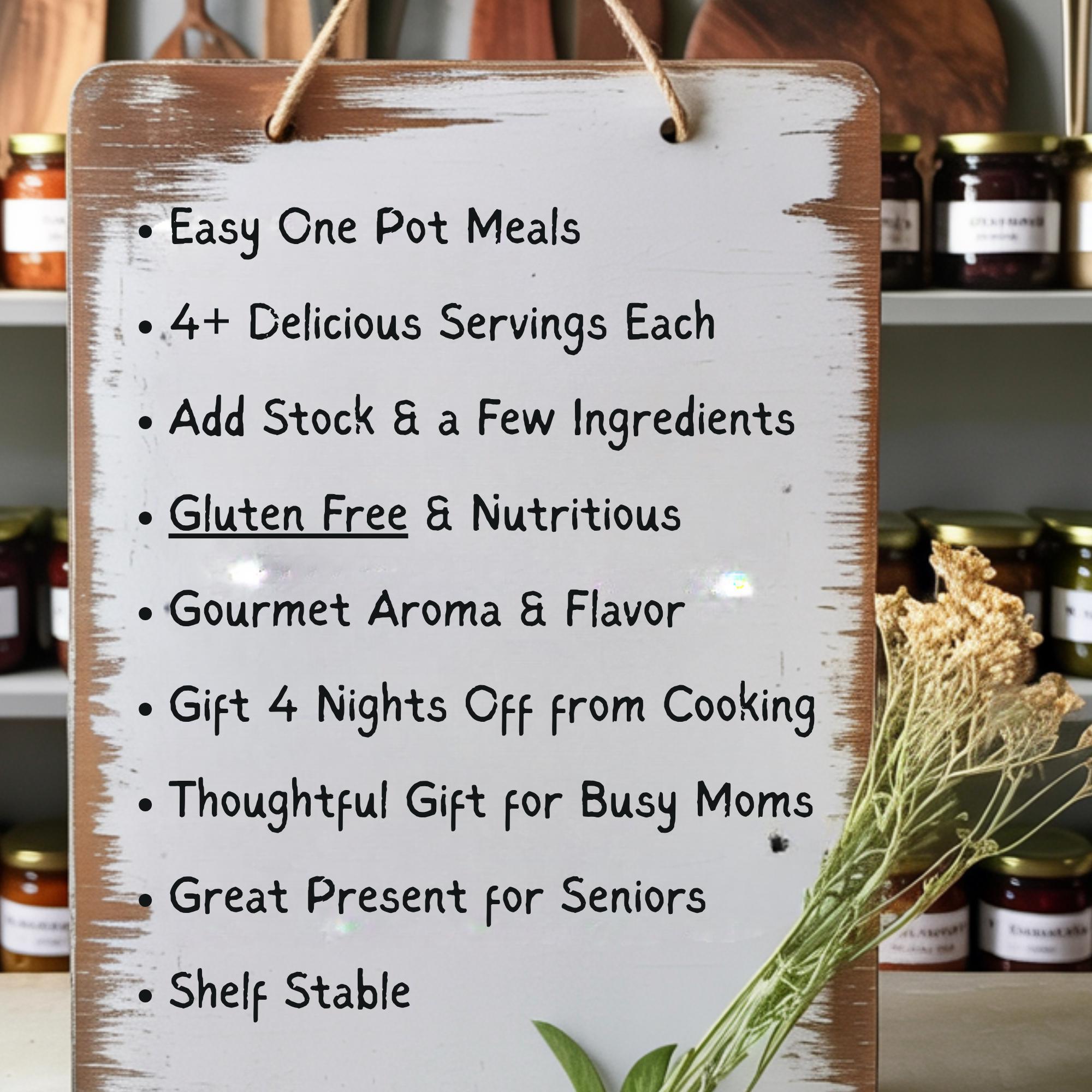 Gluten Free Homemade Soup Gift Basket | Gluten-Free Meals, GF Gourmet Dinners Gluten Intolerant Wheat-Free Easy Meal Prep Delicious & Tasty