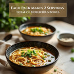 Healthy Gluten-Free Rice Ramen Gift Set, Quick Easy Noodle Meal Kit, All-Natural Gourmet Flavors, Heart Healthy Low Sodium, 8 Servings