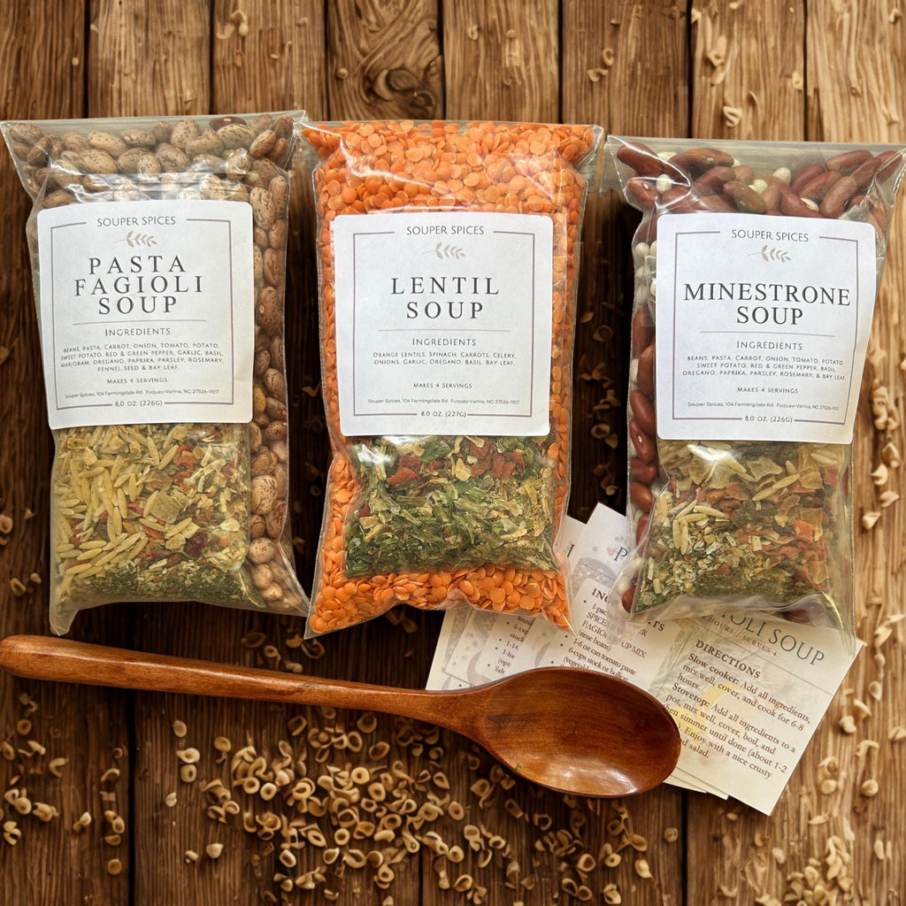 Crockpot Soup Gift Basket - Each Soup Serves 4+, Gourmet Food Gift for Busy Moms, Easy Meal Prep, Thank You, Birthday, Get Well, Slow cooker