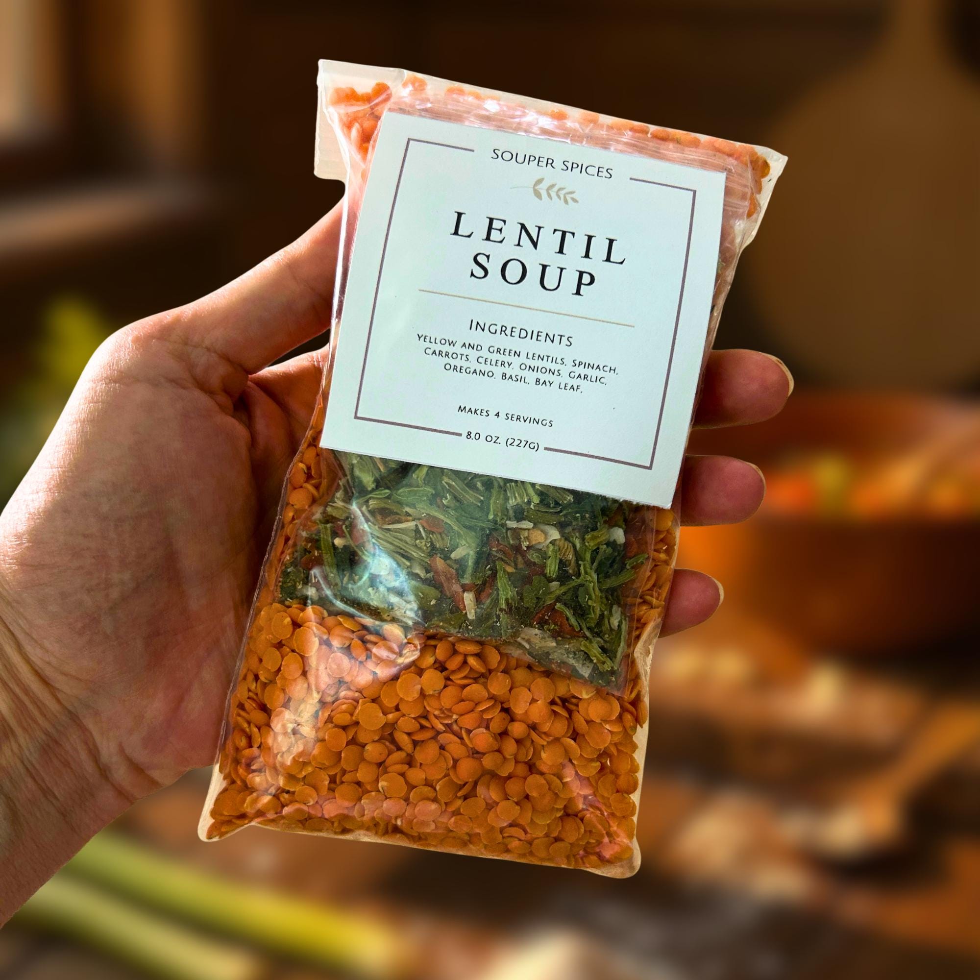 Homemade Lentil Soup Mix, Delicious Nourishing Comfort Food, All Seasons Family Favorite, Great Healthy Gift, Easy Cook, Gluten Free, Vegan