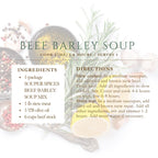 Homemade Beef & Barley Soup Mix, Healthy Family Crockpot Stovetop Meal, All Natural Comforting Easy Dinner, Quick Prep Gourmet Dry Soup Mix