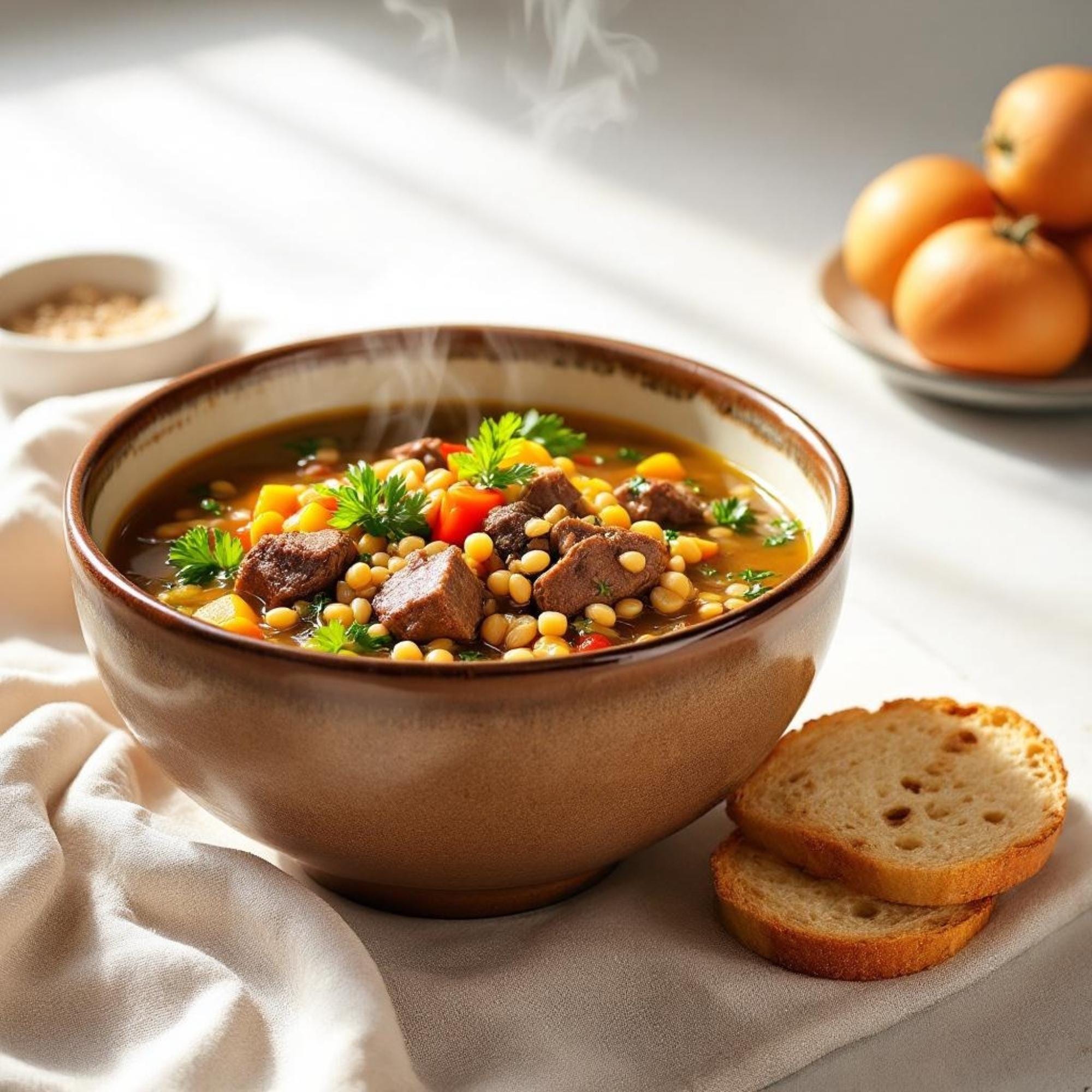 Homemade Beef & Barley Soup Mix, Healthy Family Crockpot Stovetop Meal, All Natural Comforting Easy Dinner, Quick Prep Gourmet Dry Soup Mix