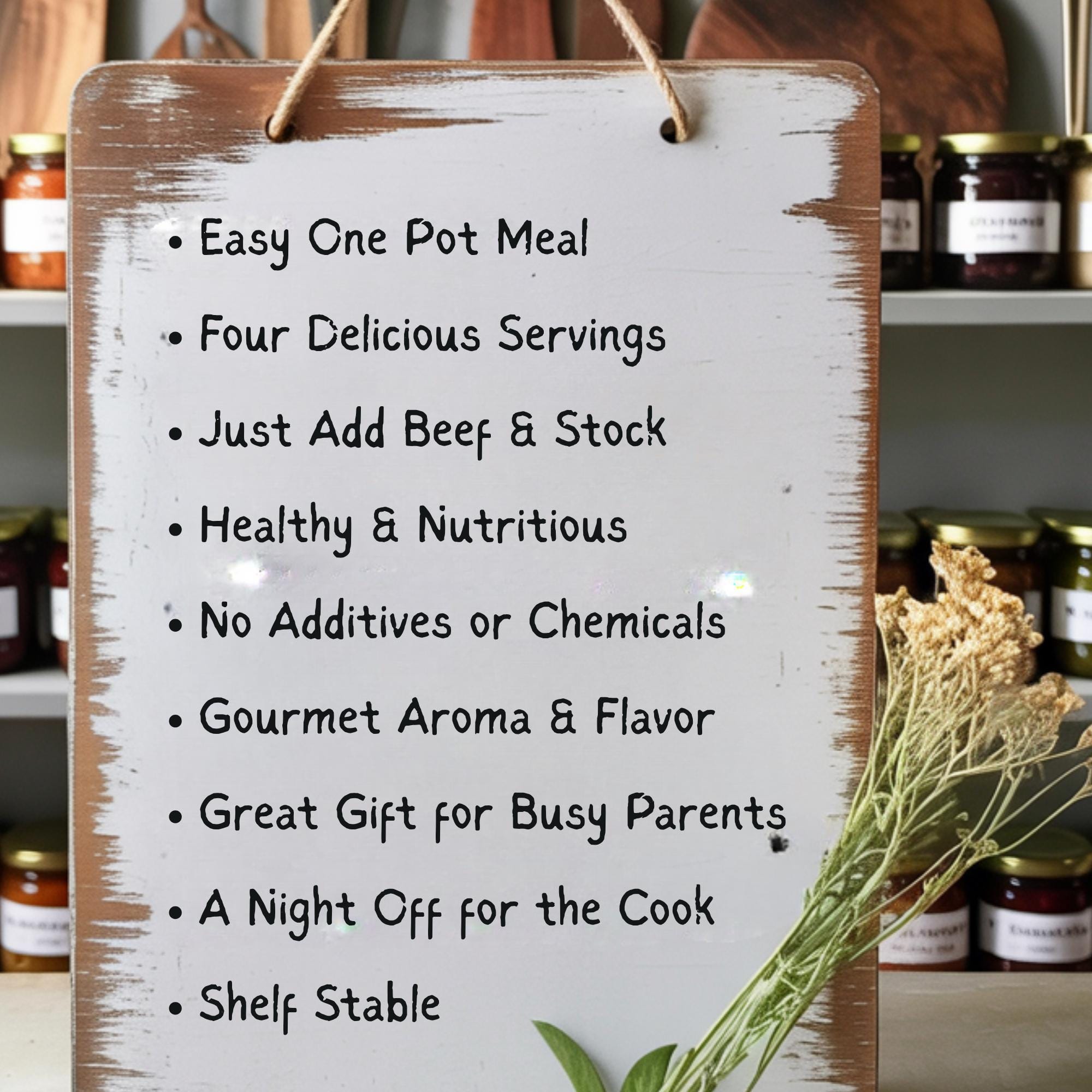 Homemade Beef & Barley Soup Mix, Healthy Family Crockpot Stovetop Meal, All Natural Comforting Easy Dinner, Quick Prep Gourmet Dry Soup Mix