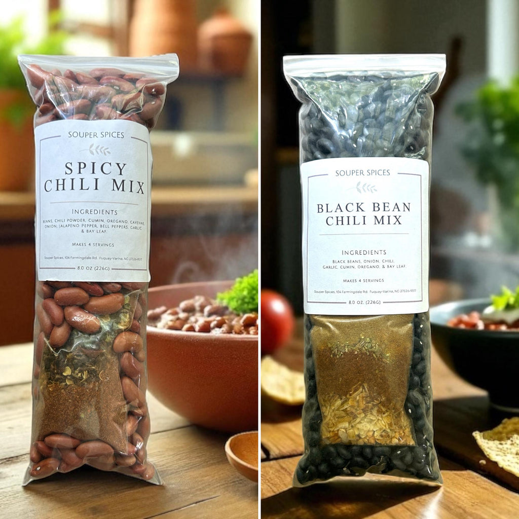Chili Lovers Gift Set, Spicy Black Bean Chili Mix, Easy Homemade Comfort Food, Low Sodium Healthy Dinner, Crockpot One Pot Meal Gift for Him