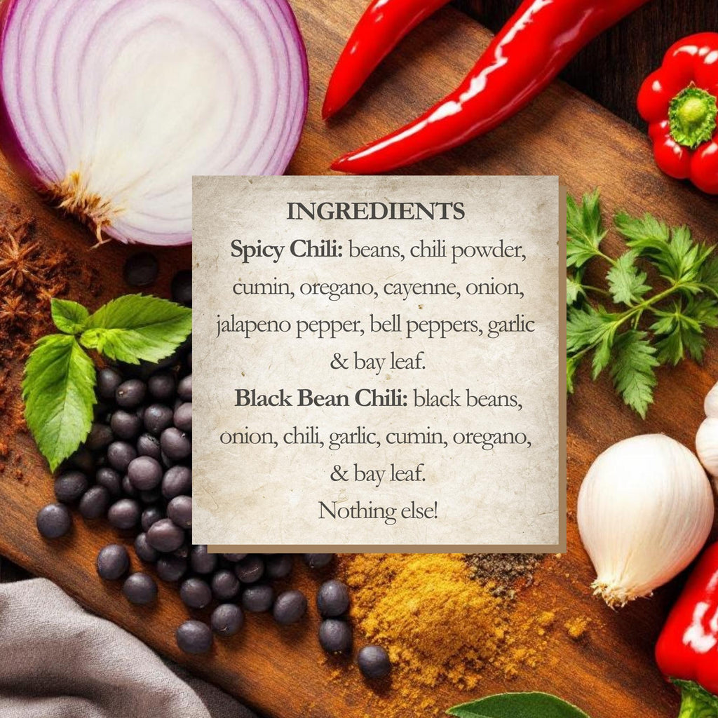 Chili Lovers Gift Set, Spicy Black Bean Chili Mix, Easy Homemade Comfort Food, Low Sodium Healthy Dinner, Crockpot One Pot Meal Gift for Him