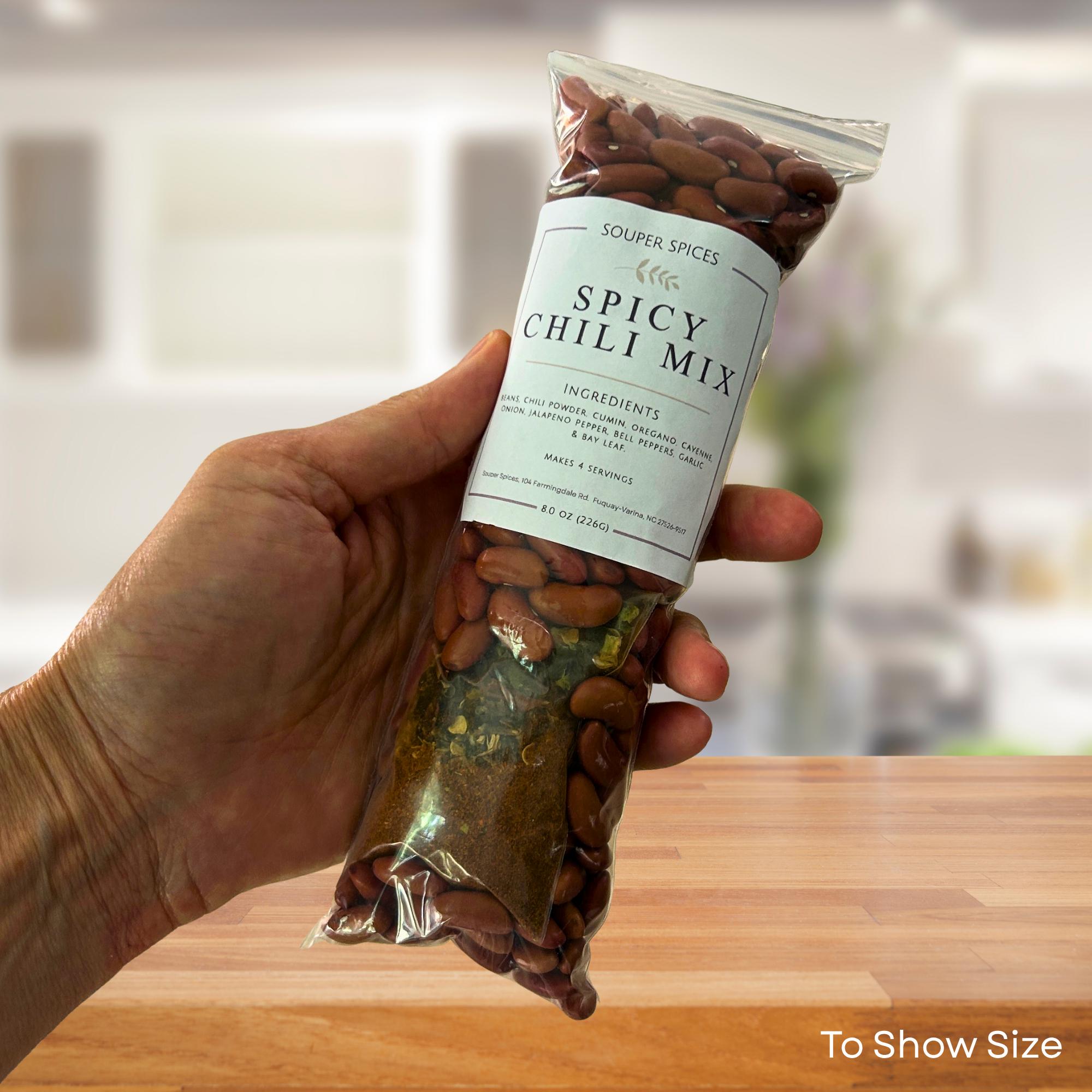 Chili Lovers Gift Set, Spicy Black Bean Chili Mix, Easy Homemade Comfort Food, Low Sodium Healthy Dinner, Crockpot One Pot Meal Gift for Him