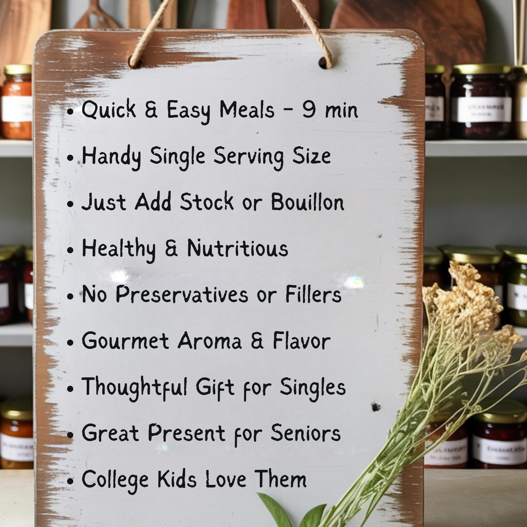 Healthy Quick Easy Pasta Soup Mix, Single Serving Gourmet Gift Box, Meals for Seniors College Students, Singles Nutritious Stocking Stuffers