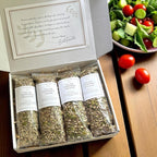 Healthy Salad Toppings Gift Set, Set of 4 Gourmet All-Natural Seasoning Blends, Vegan Gluten-Free Foodie Care Package, Nutritious Mix