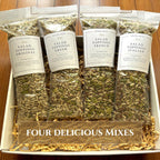 Healthy Salad Toppings Gift Set, Set of 4 Gourmet All-Natural Seasoning Blends, Vegan Gluten-Free Foodie Care Package, Nutritious Mix