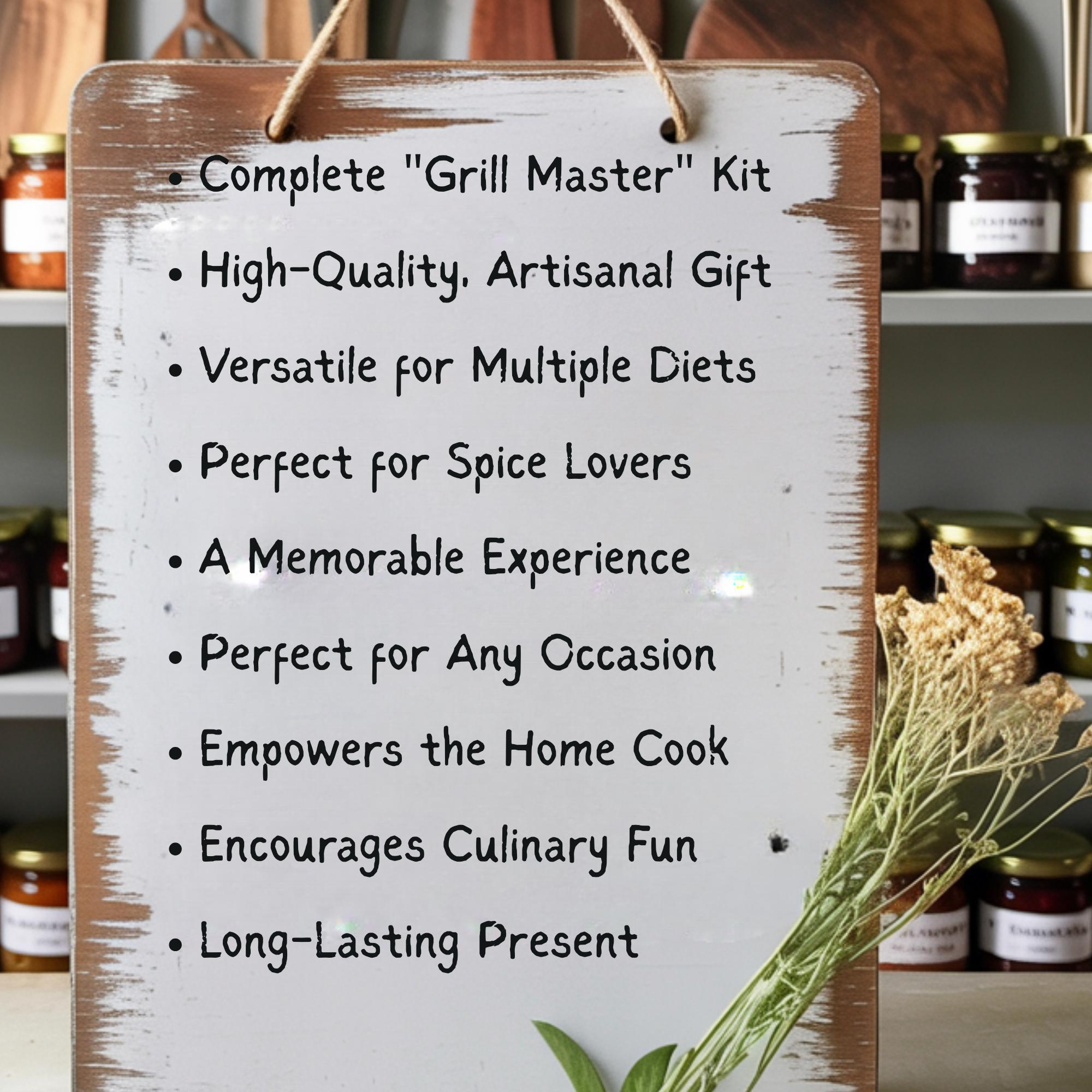 Grill Master Dry Rub Gift Set | 6 Extremely Spicy BBQ Seasonings, Unique Gift for Dad, Men, Brother, Uncle, Gourmet Grilling Pepper Spices