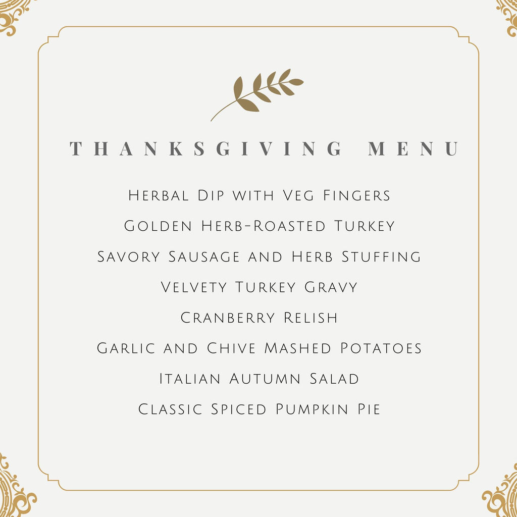 Homemade Easy Thanksgiving Dinner Kit, New Cooks Holiday Meal Kit for Four, Turkey Stuffing Cranberry Mashed Potatoes Italian Dressing Gift