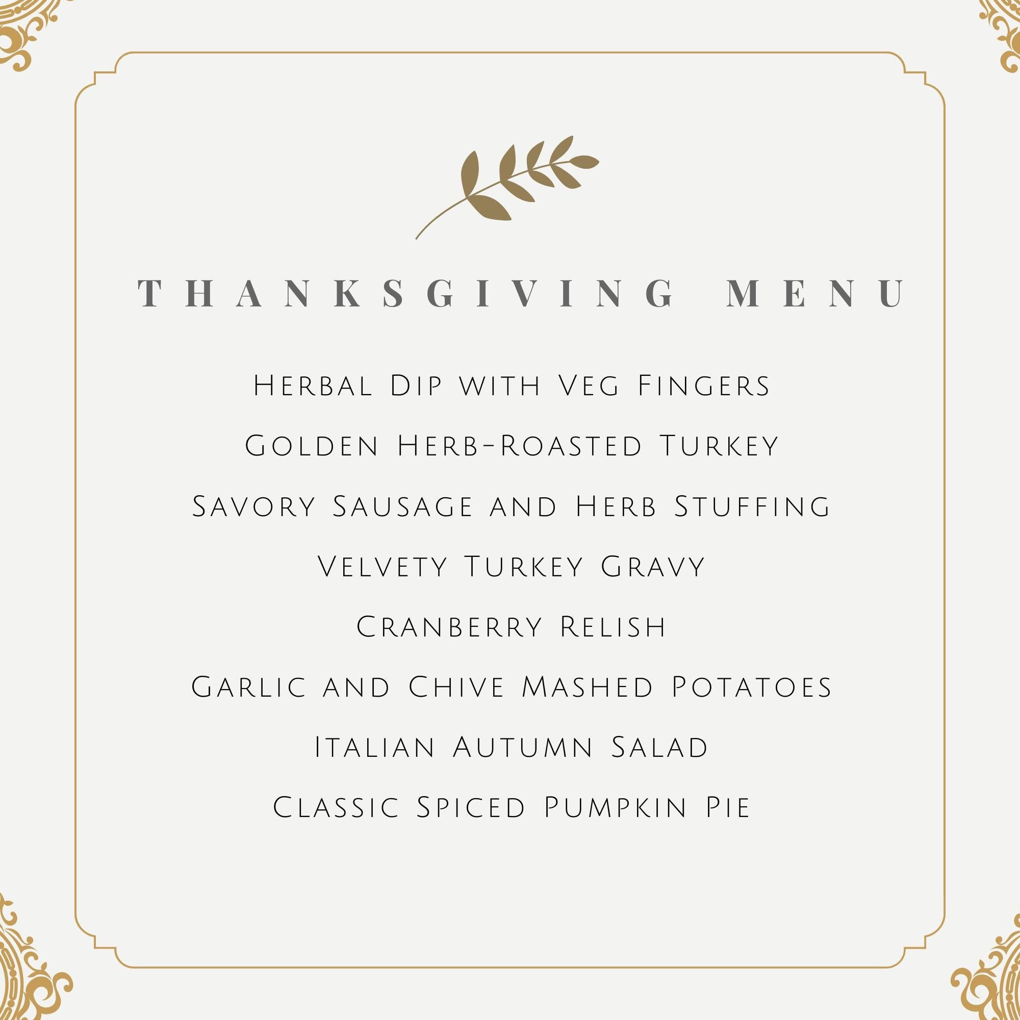 Homemade Easy Thanksgiving Dinner Kit, New Cooks Holiday Meal Kit for Four, Turkey Stuffing Cranberry Mashed Potatoes Italian Dressing Gift