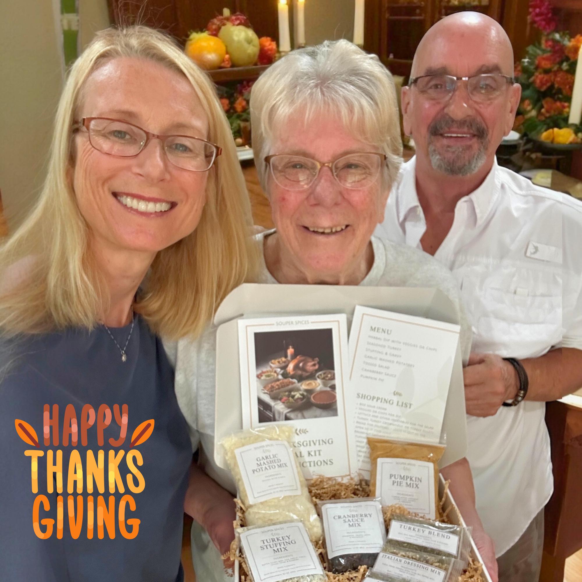 Homemade Easy Thanksgiving Dinner Kit, New Cooks Holiday Meal Kit for Four, Turkey Stuffing Cranberry Mashed Potatoes Italian Dressing Gift