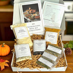 Homemade Easy Thanksgiving Dinner Kit, New Cooks Holiday Meal Kit for Four, Turkey Stuffing Cranberry Mashed Potatoes Italian Dressing Gift