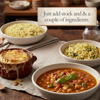 International Food Box | Set of Four Mixes, Gourmet Gift Basket, One-Pot Meal, Beans, Rice, Low Sodium, Crockpot, Easy Dinner