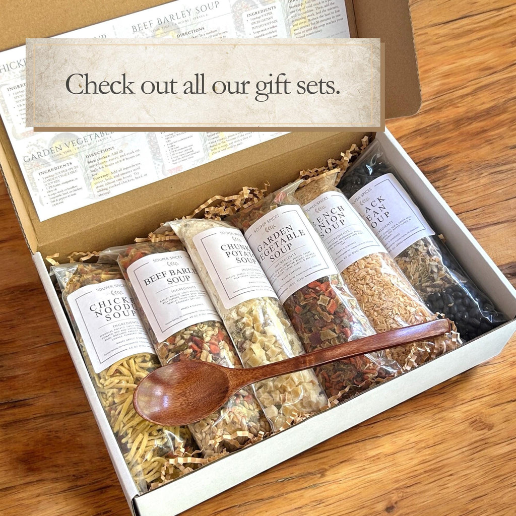 International Food Box | Set of Four Mixes, Gourmet Gift Basket, One-Pot Meal, Beans, Rice, Low Sodium, Crockpot, Easy Dinner