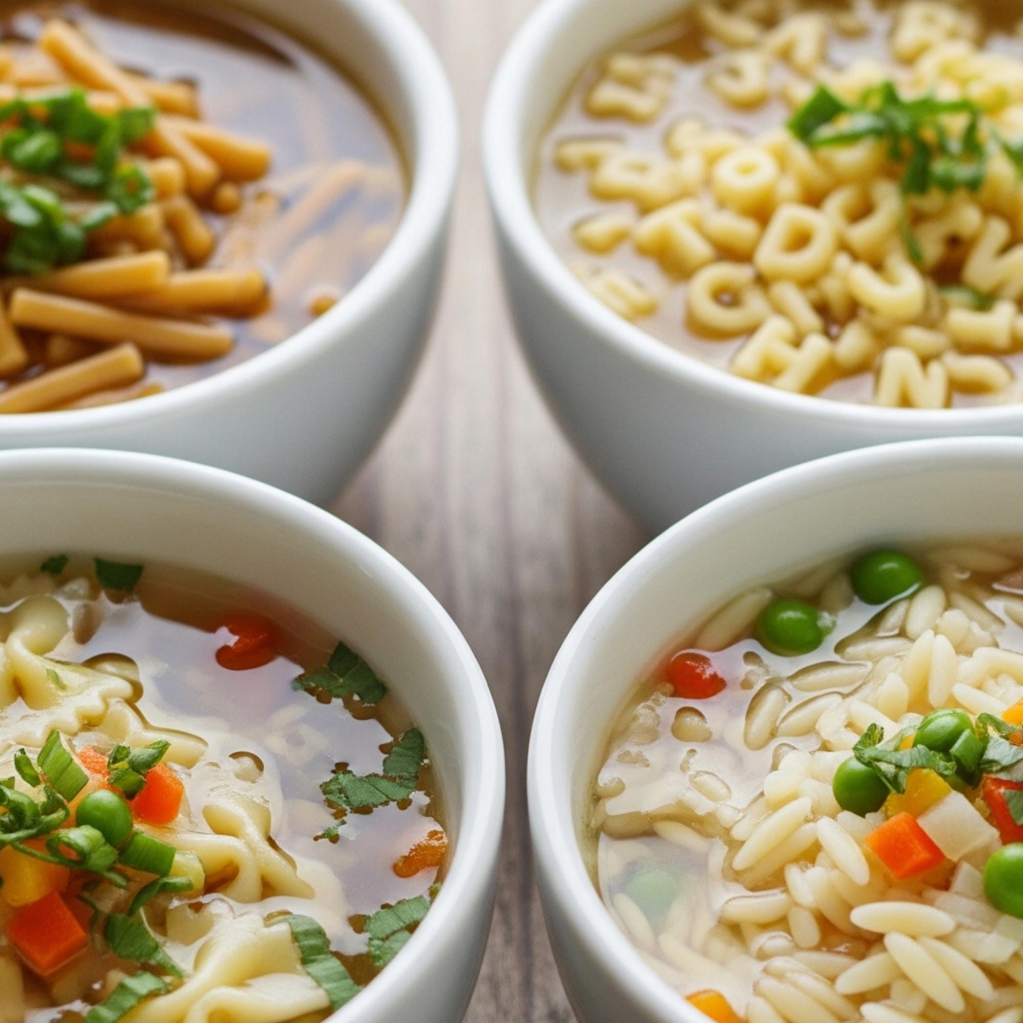 Easy Pasta Soup Mix - 8 Single Serving Healthy Quick Meals for Kids, Teens & College Students, Gift Box For Single People, Stocking Stuffers