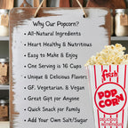 Popcorn and Seasoning Gift Set, Choose Any 2 Flavors, 35 Gourmet Varieties to Pick, Custom Foodie Gift Box, Family Movie Night Snack Kit