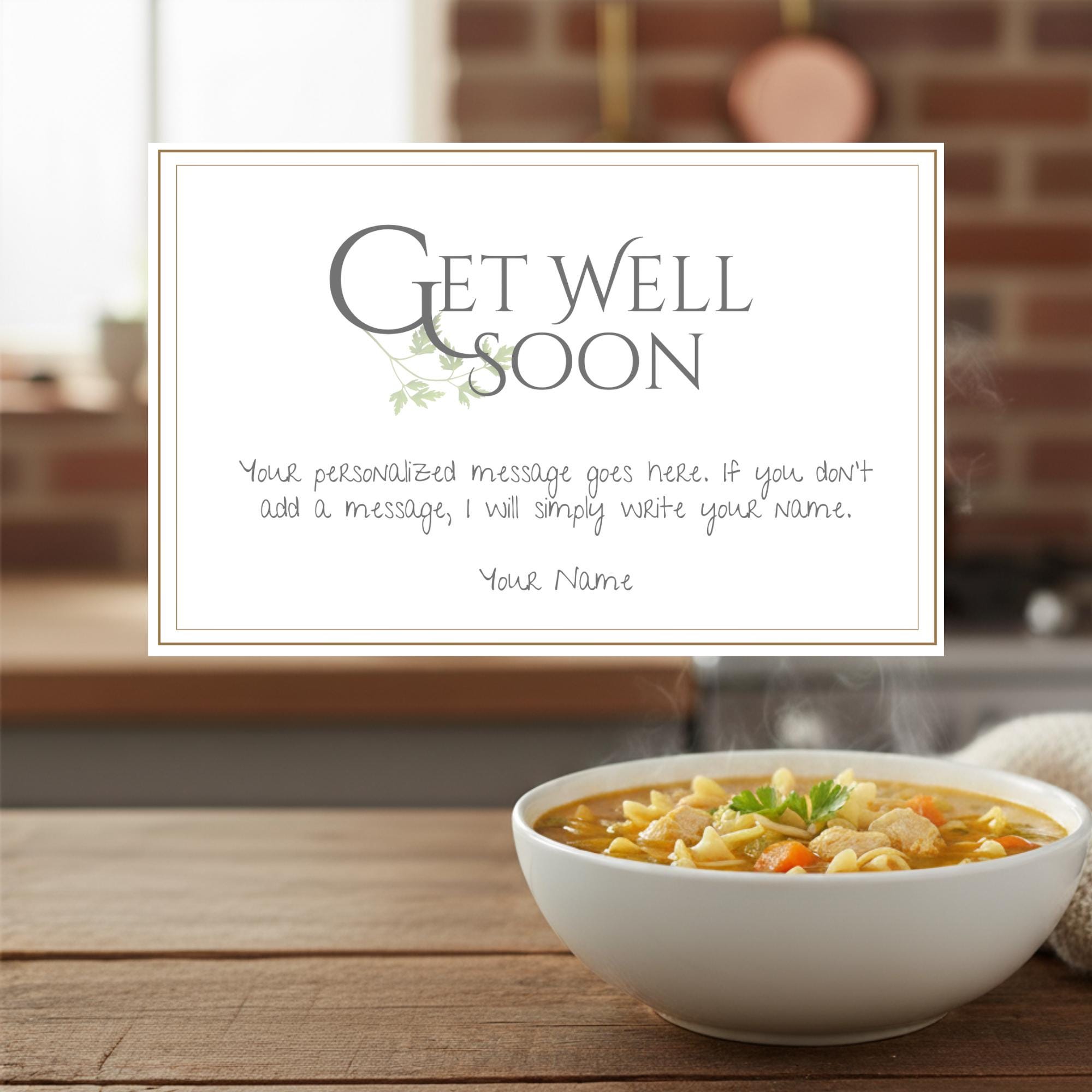 Get Well Soon Gift Box | Homemade Chicken Noodle Soup Mix, Comfort Food Care Package, Thinking of You Gift, Sympathy Food Present for Her