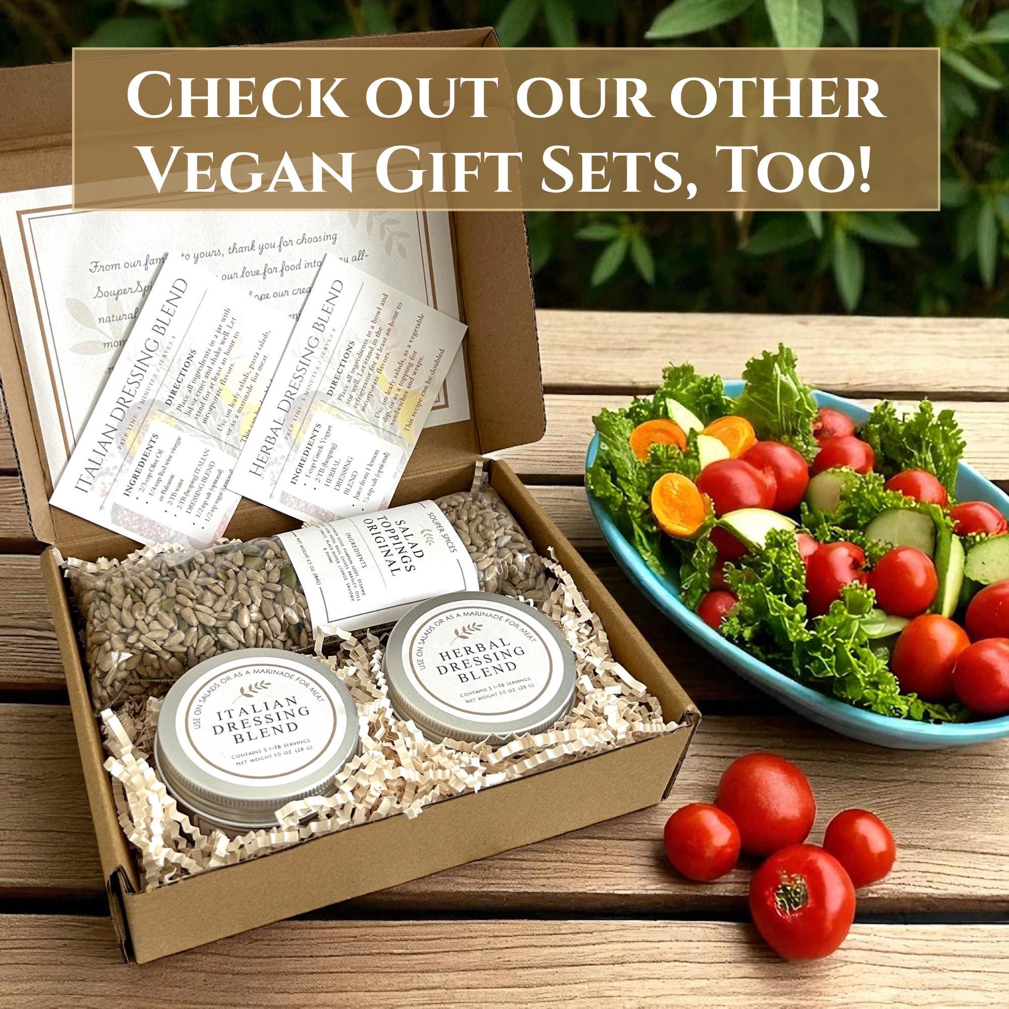 Vegan Plant-Based Meals Gift Set, Healthy Easy Quick Dinner Kit, Gluten-Free Low Sodium Food Box, Gourmet All-Natural Meal Prep