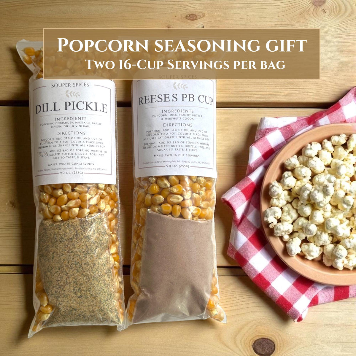 Popcorn and Seasoning Gift Set, Choose Any 2 Flavors, 35 Gourmet Varieties to Pick, Custom Foodie Gift Box, Family Movie Night Snack Kit
