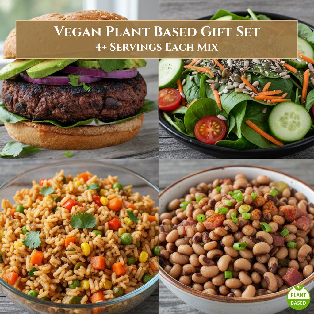 Vegan Plant-Based Meals Gift Set, Healthy Easy Quick Dinner Kit, Gluten-Free Low Sodium Food Box, Gourmet All-Natural Meal Prep