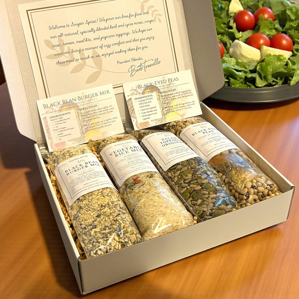 Vegan Plant-Based Meals Gift Set, Healthy Easy Quick Dinner Kit, Gluten-Free Low Sodium Food Box, Gourmet All-Natural Meal Prep