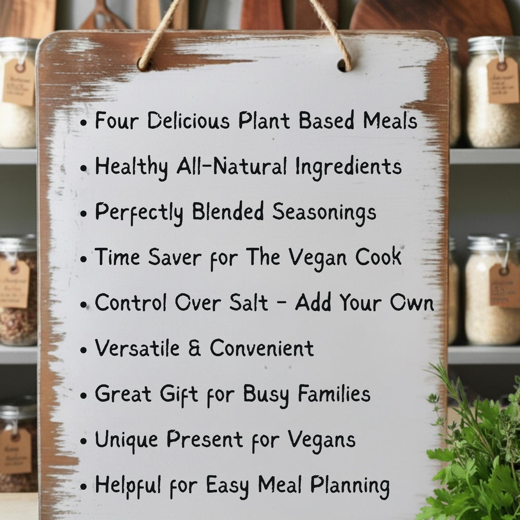 Vegan Plant-Based Meals Gift Set, Healthy Easy Quick Dinner Kit, Gluten-Free Low Sodium Food Box, Gourmet All-Natural Meal Prep