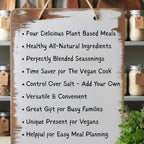 Vegan Plant-Based Meals Gift Set, Healthy Easy Quick Dinner Kit, Gluten-Free Low Sodium Food Box, Gourmet All-Natural Meal Prep