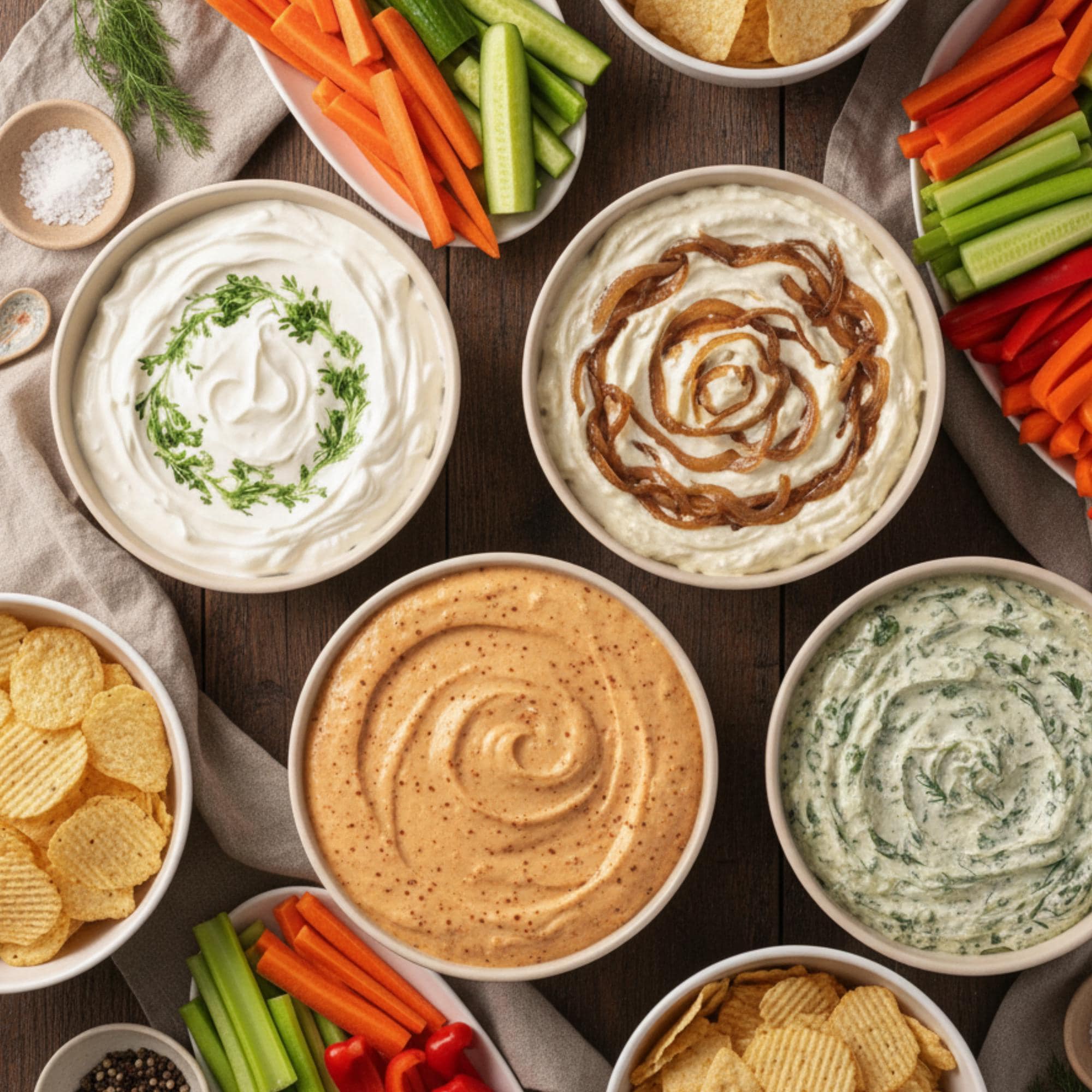 Healthy All-Natural Dip Mixes Gift Box, Dips for Familes, College Students, Singles All-Natural Nutritious Stocking Stuffers