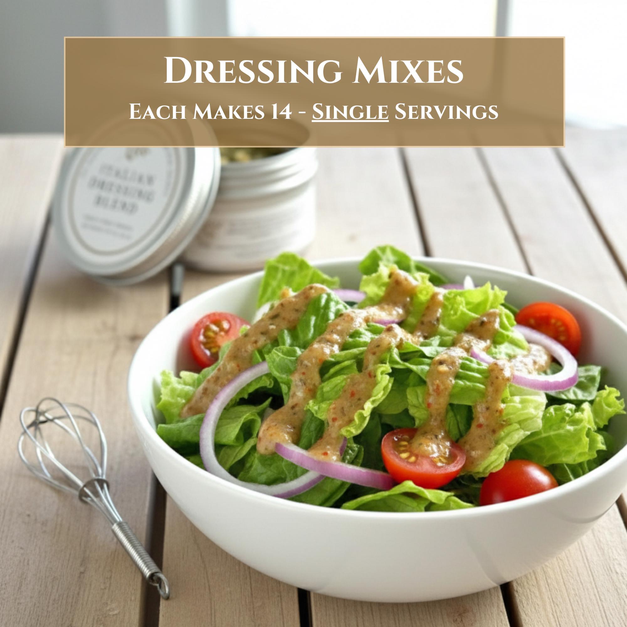 Salad Lovers Gift Box | Homemade Italian & Ranch Dressing Mix Kit, Gourmet Foodie Gift, Healthy Food Care Package for Her Christmas Present