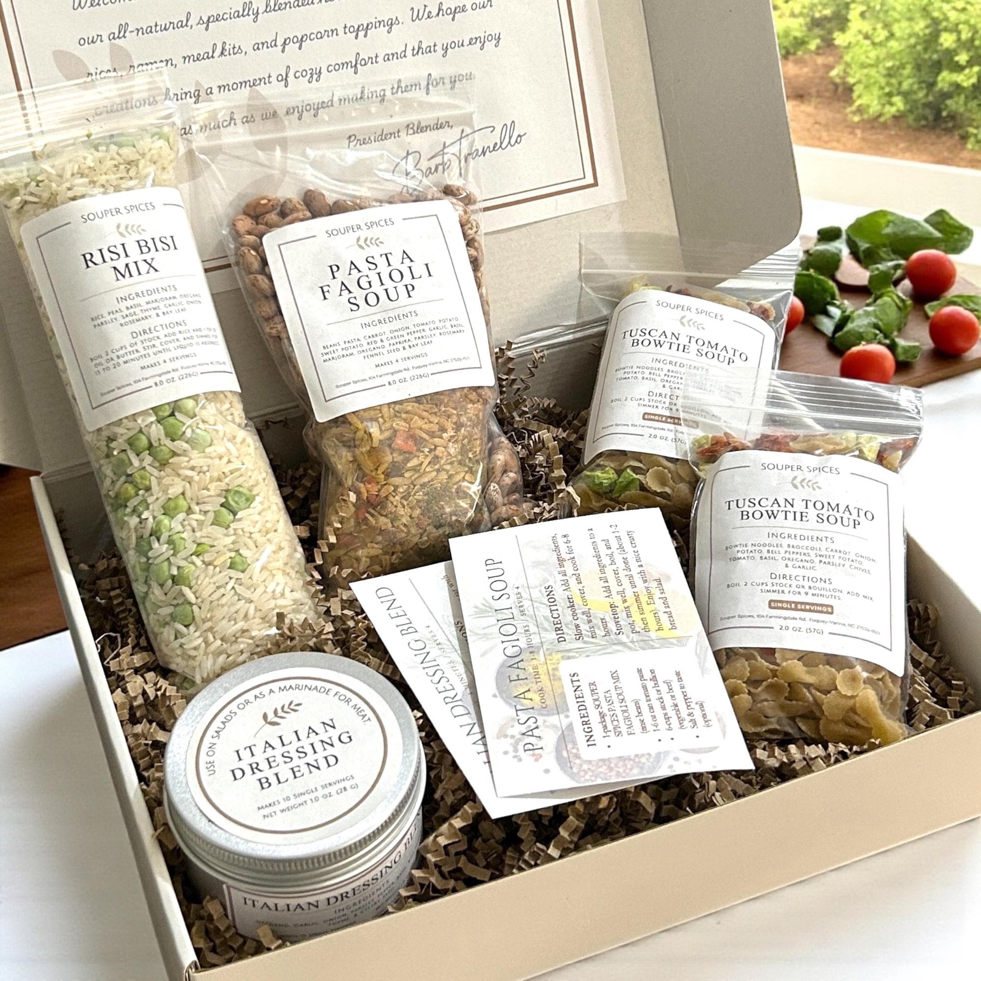Italian Food Lovers Gift Set | Heart Healthy Meals, Low Sodium Comfort Food, Easy Dinner Soups & Couscous