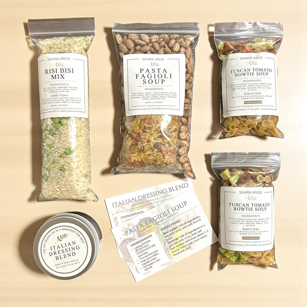 Italian Food Lovers Gift Set | Heart Healthy Meals, Low Sodium Comfort Food, Easy Dinner Soups & Couscous