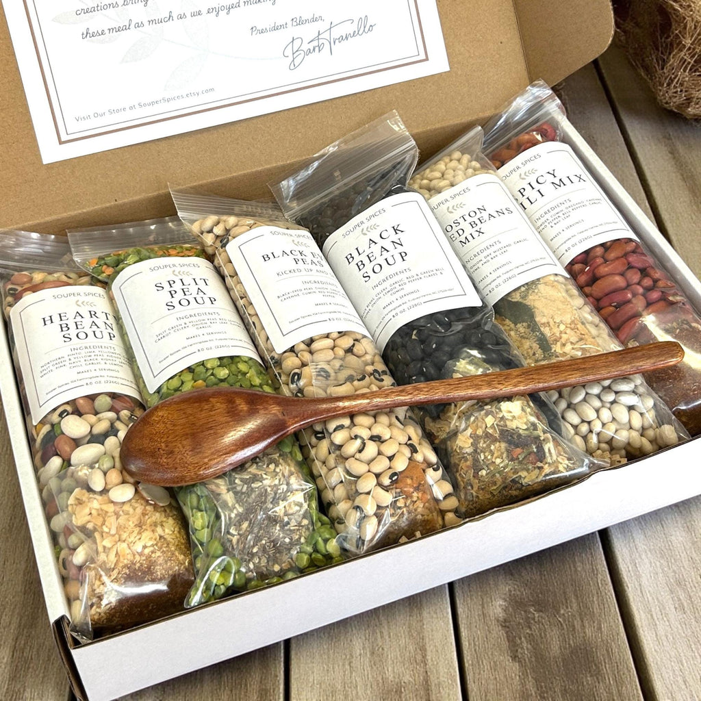 All-Natural Pantry Staple Crockpot Gift Set (6), Homemade Healthy Easy Meals, Low-Sodium Comfort Food Care Package, Gift for Busy Family