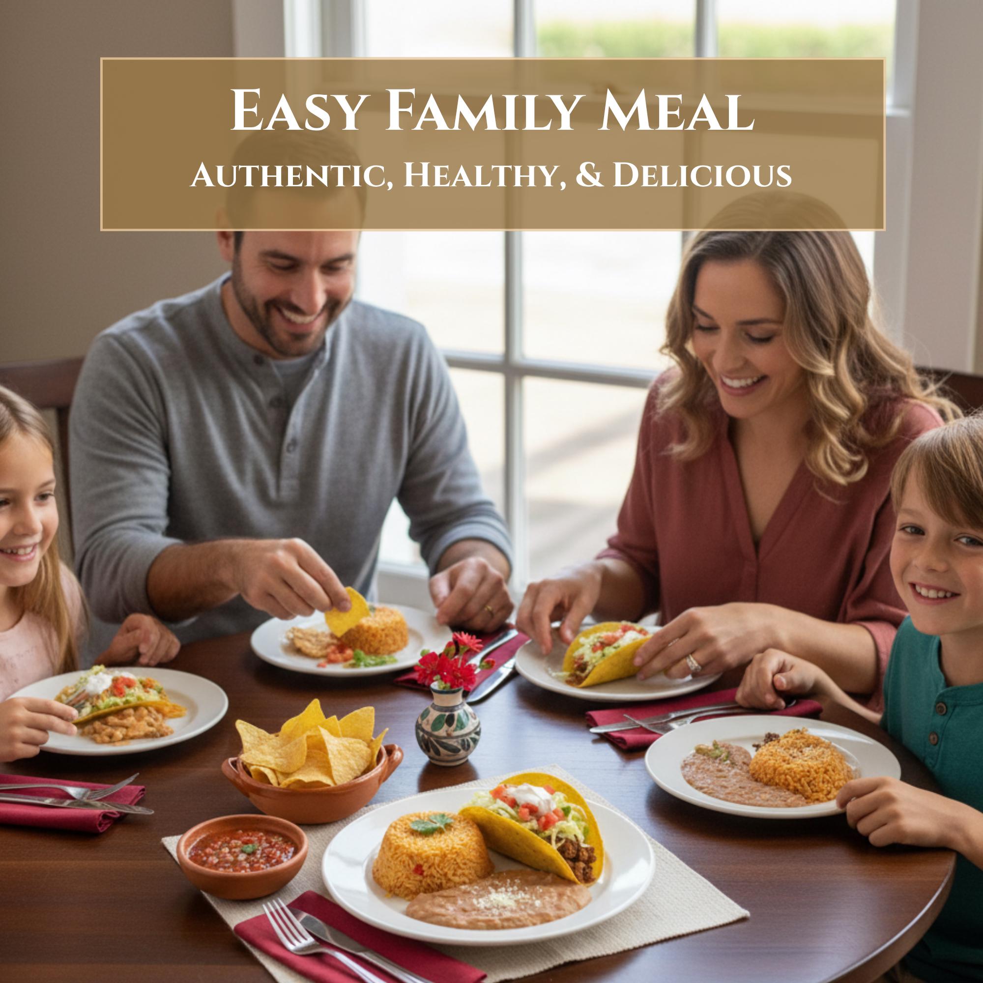 Homemade Taco Tuesday Dinner Kit, Mexican Meal Gift Set, Spanish Rice Mix, Refried Beans, Taco Seasoning, Salsa, Culinary Gift